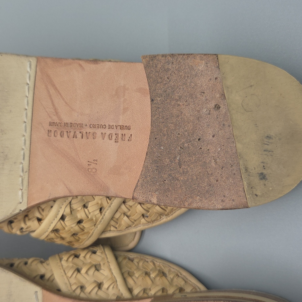 Freda Salvador Keen Mule Woven Tan Slip-On - Picture 11 of 16